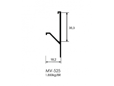 Perfil Puxador MV525