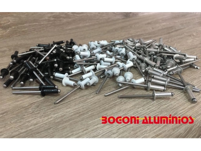 Rebite de Repuxo de Alumínio 4,0mm - 100 unidades